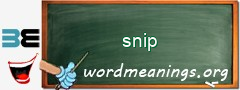 WordMeaning blackboard for snip